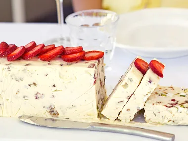 Italian cassata with nougat