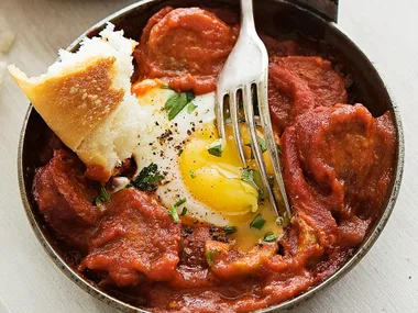 Mediterranean Eggs with Sausage