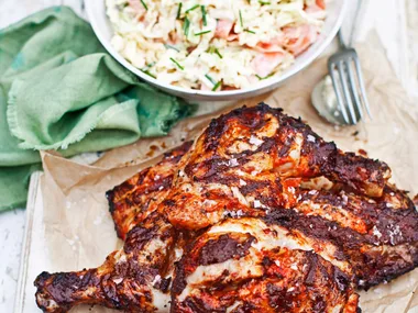 Piri-Piri chicken with coleslaw