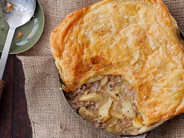 Pork, apple, parsnip and sage pie