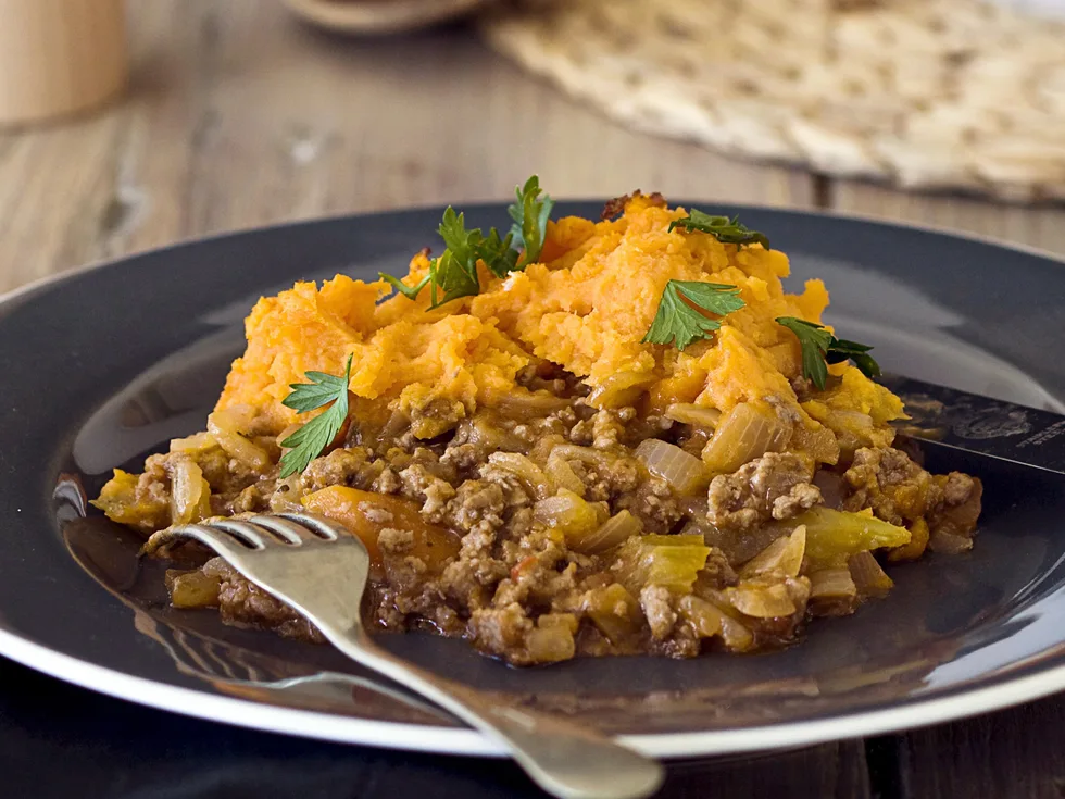 Shepherd's Pie with sweet potato mash