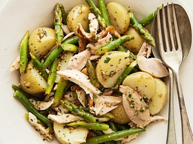 Smoked Chicken, Potato and Asparagus Salad