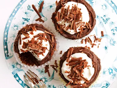 Triple chocolate cherry cake