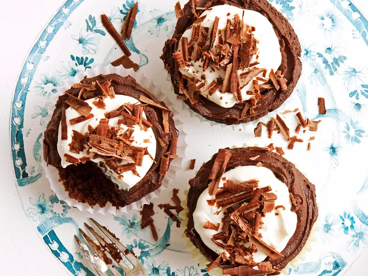 Triple chocolate cherry cake