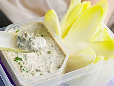 Tuna Dip With Witlof Leaves