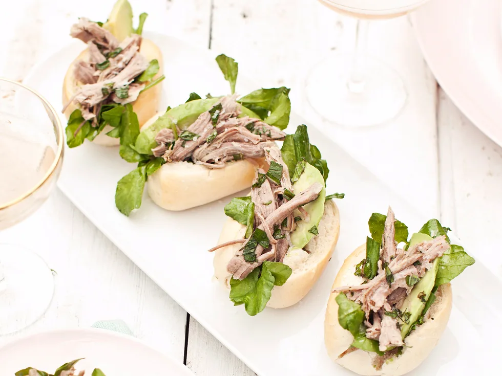 WARM MINTED SLOW-ROASTED LAMB ROLLS