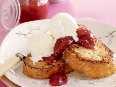 Rhubarb Jam with French Toast