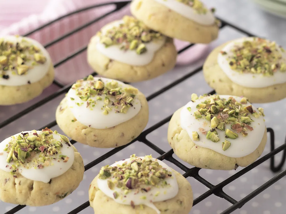 Pistachio and Rosewater Shortbread