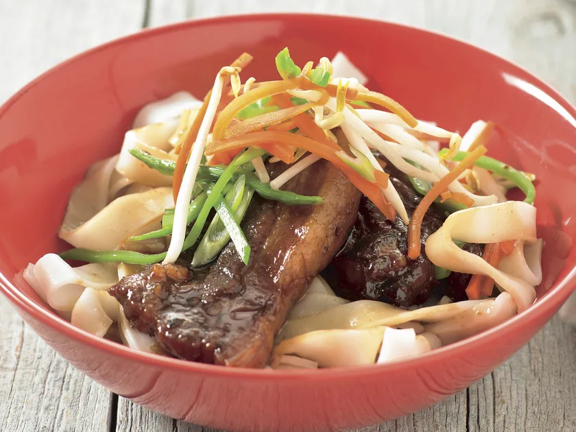 Sweet spiced pork and noodles