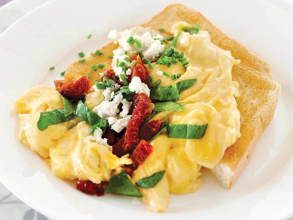 Scrambled Eggs with Fetta