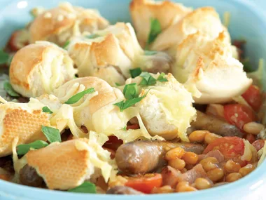 Sausages and Bean Bake