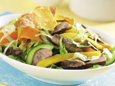 Pork, Mango and Wanton Salad