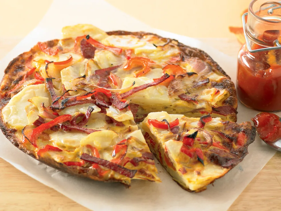 Potato and Salami Tortilla