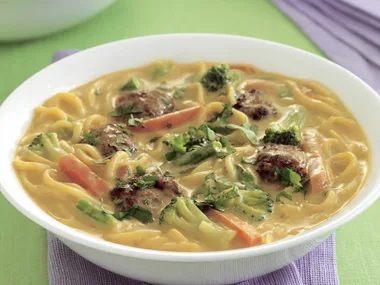 Pumpkin Soup with Chicken Dumpling