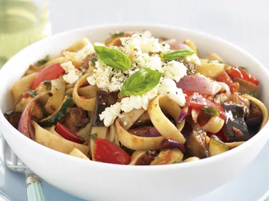 Ratatouille and Ricotta Fettuccine