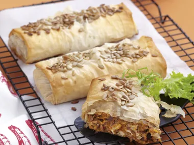 Ricotta, Lentil and Pumpkin Filo Parcels