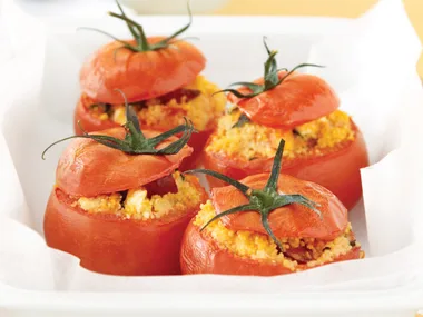 Stuffed Cherizo and Fetta Tomatoes