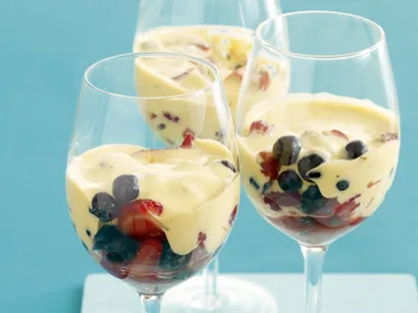 Zabaglione with Berry Salad