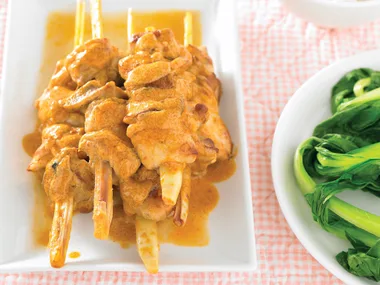 Red Curry Chicken Skewers