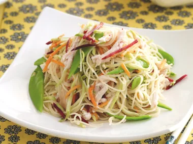 Asian style chicken pasta salad
