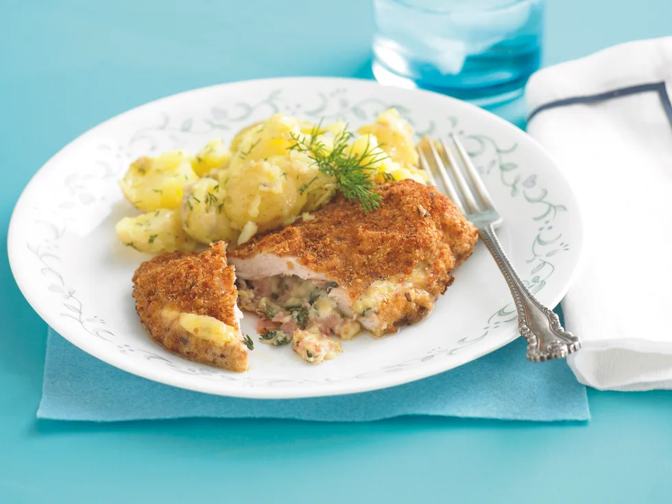 Chicken Kiev with Dill Potato Salad