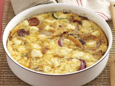 Chorizo, Pumpkin and Fetta Frittata