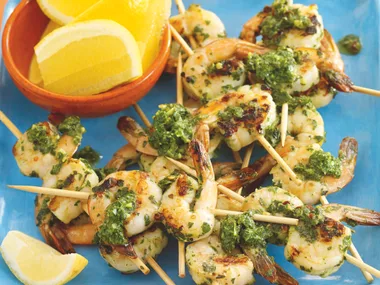 Chimichurri Prawn Skewers