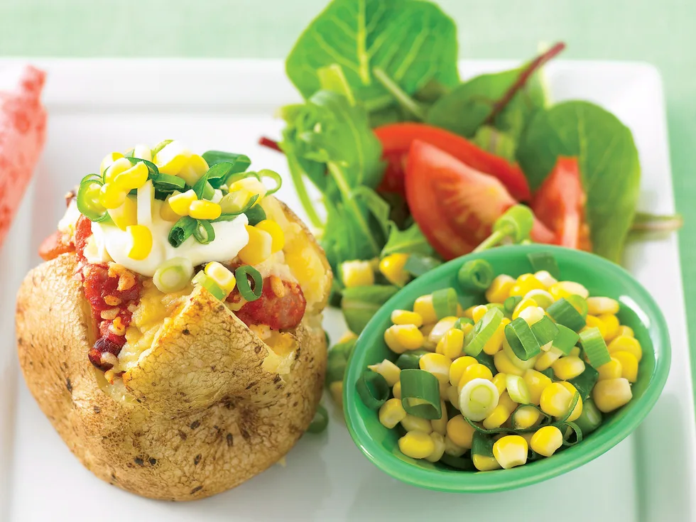 Bean and Corn Potatoes