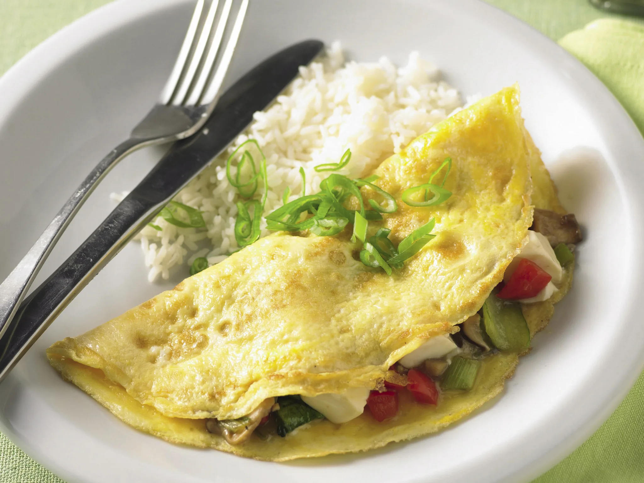Asian Tofu and Vegetable Omelette