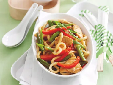 Honey Soy Chicken and Udon Stir-fry