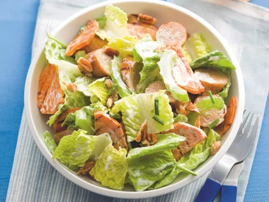 Kumara and Sausage Salad