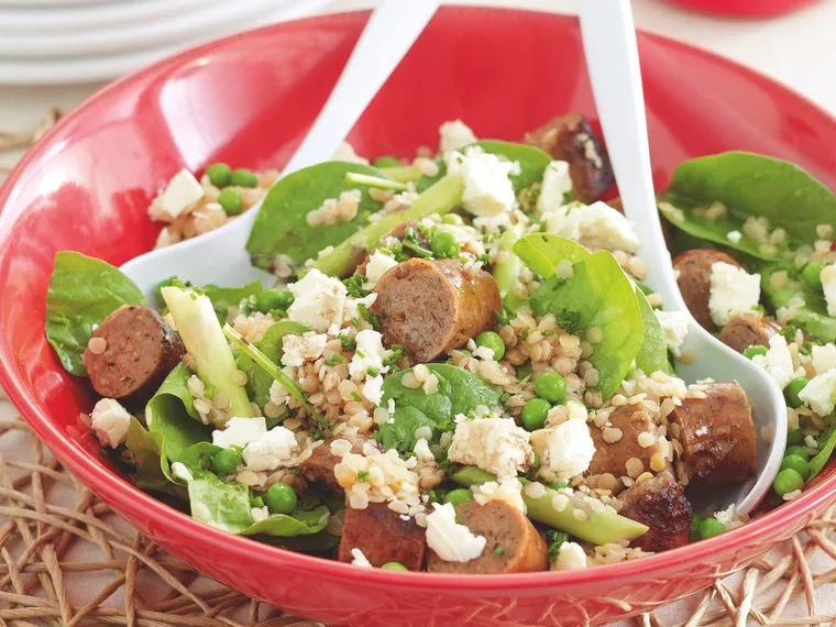 Lamb Sausage and Lentil Salad