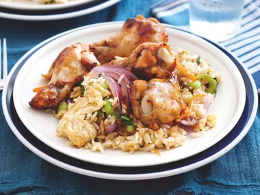 Lemon Chicken with Fried Rice