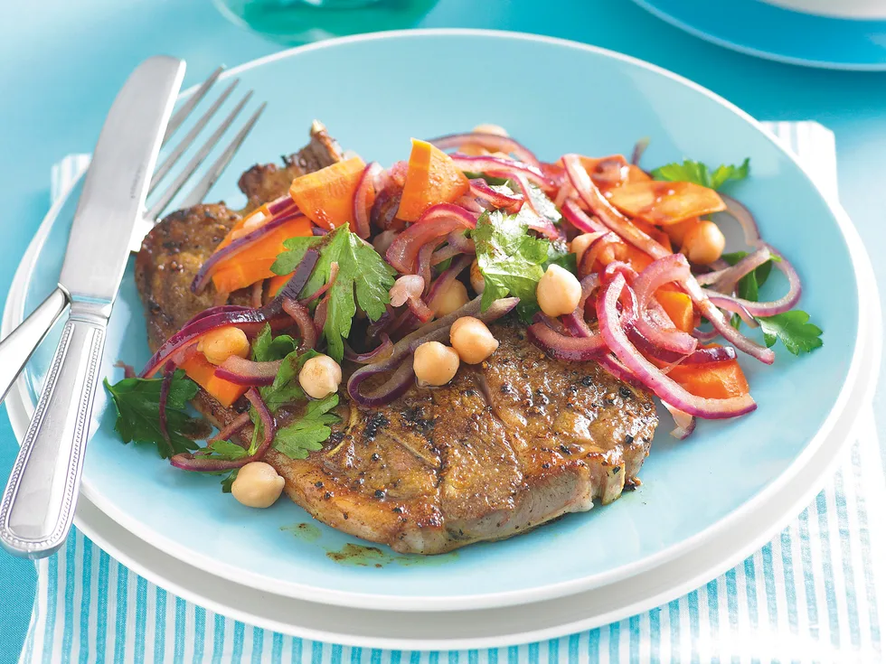 Moroccan Lamb with Warm Carrot Salad