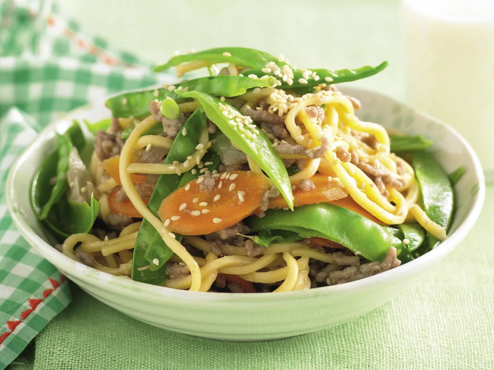 Pork and Snow Pea Noodles