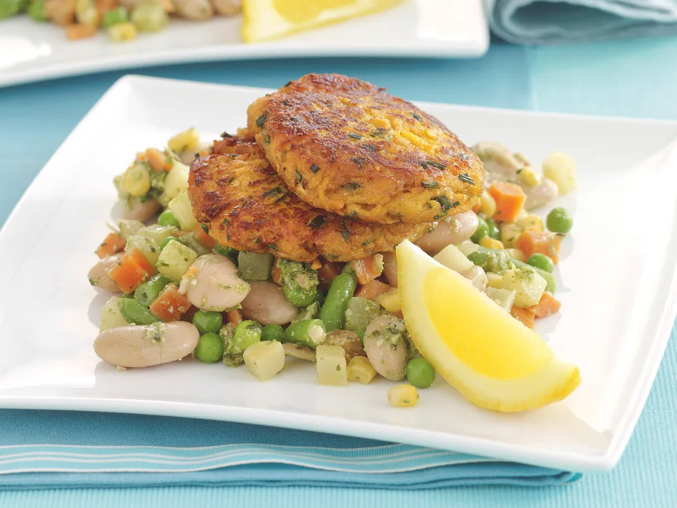 Pumpkin Hash Browns with Pesto Vegies