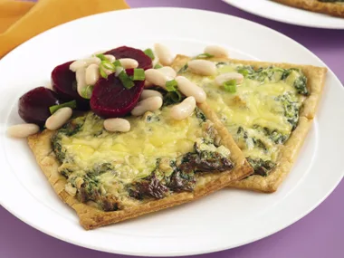 Ricotta Spinach Tarts with Beet Salad