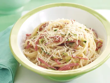 Salami and Zucchini Spaghetti