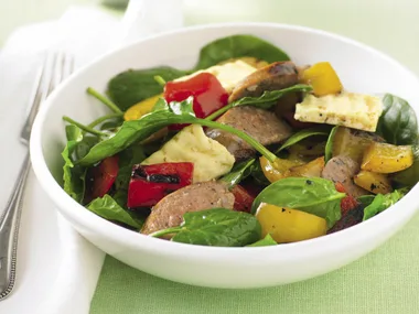Sausage, Vegetable and Fetta Salad