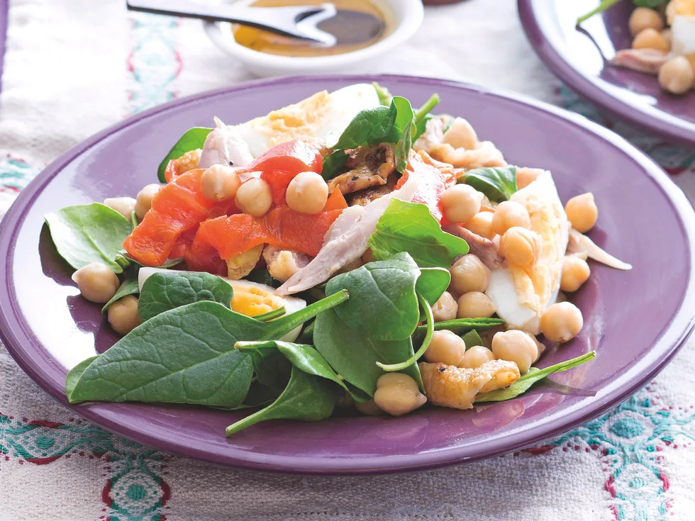 Moroccan Chicken and Chickpea Salad