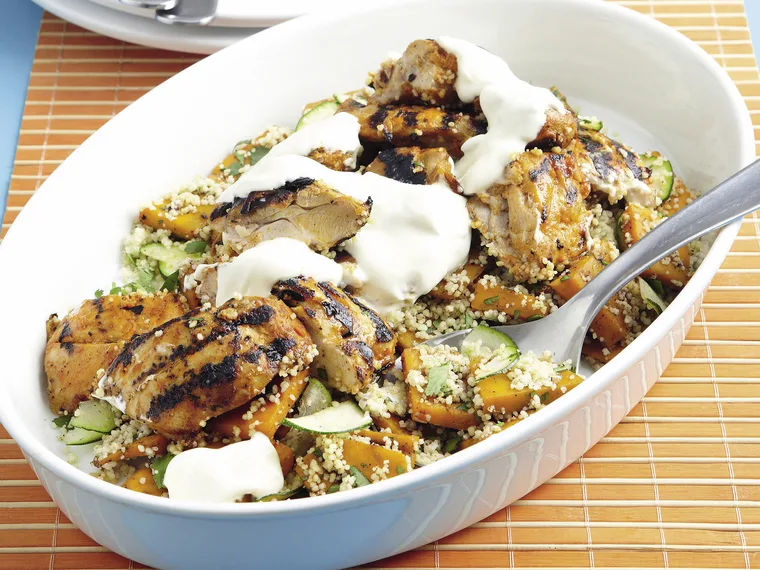 Grilled Tandoori Chicken with Pumpkin Couscous