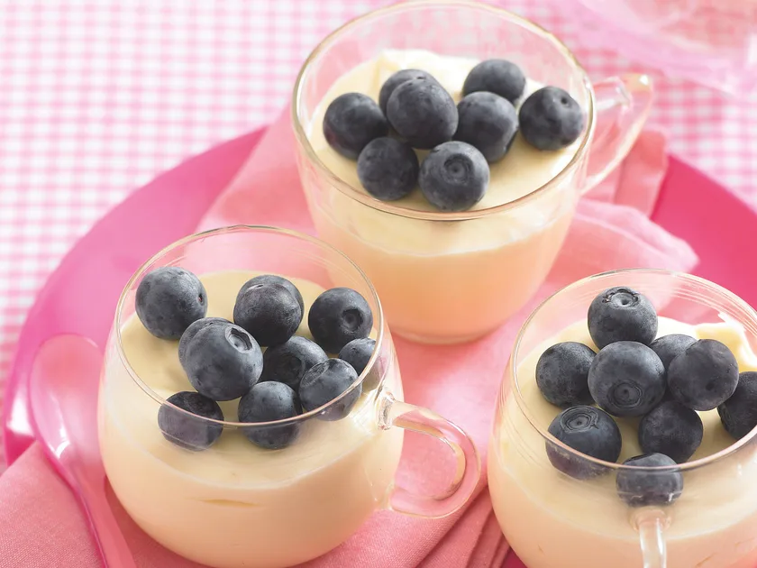 White chocolate and lemon curd mousse