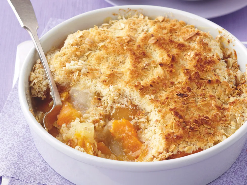 Apple and Apricot Oat Crumble