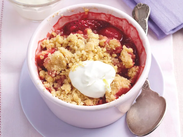Individual Strawberry Crumbles