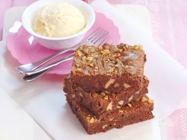 Chocolate Biscuit and Walnut Slice