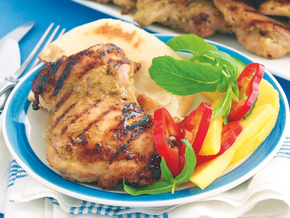 Curried Chicken with Mango Salad