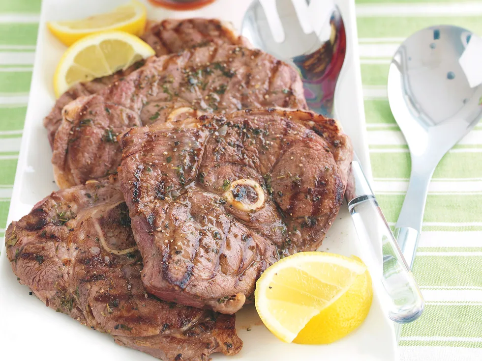 Lamb with Haloumi Greek Salad
