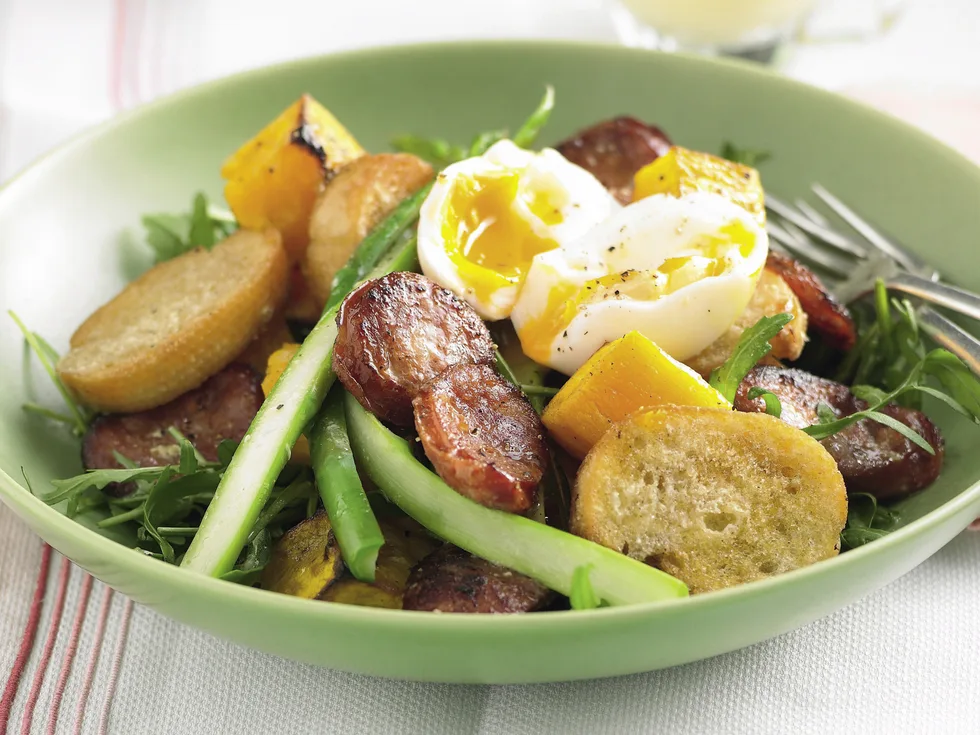 Chorizo and Soft-boiled Egg Salad