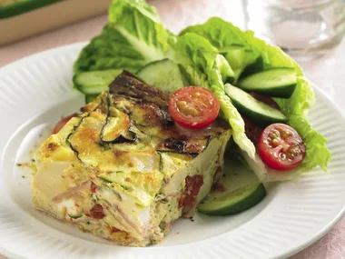Zucchini and Ham Frittata
