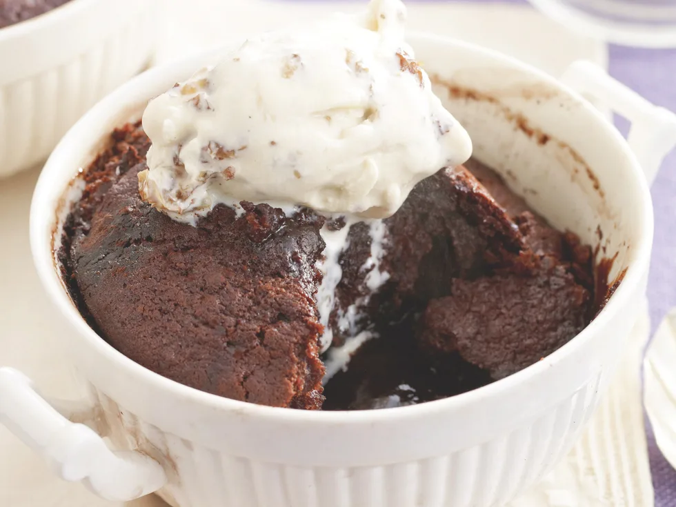 Rum and Raisin Choc Puddings